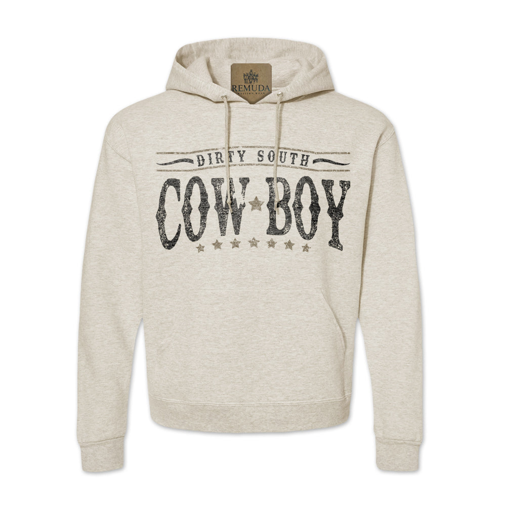 Dirty South Cowboy - Adult Unisex Western Pullover Hoodie Oatmeal