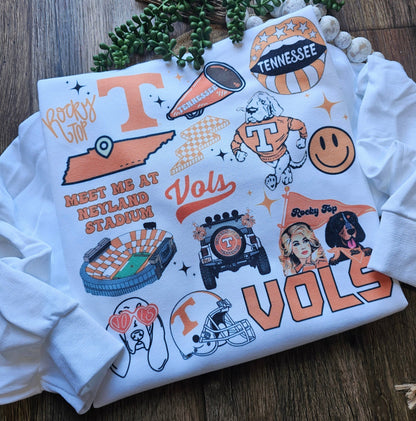 VOLS Tennessee Crew Neck Collage