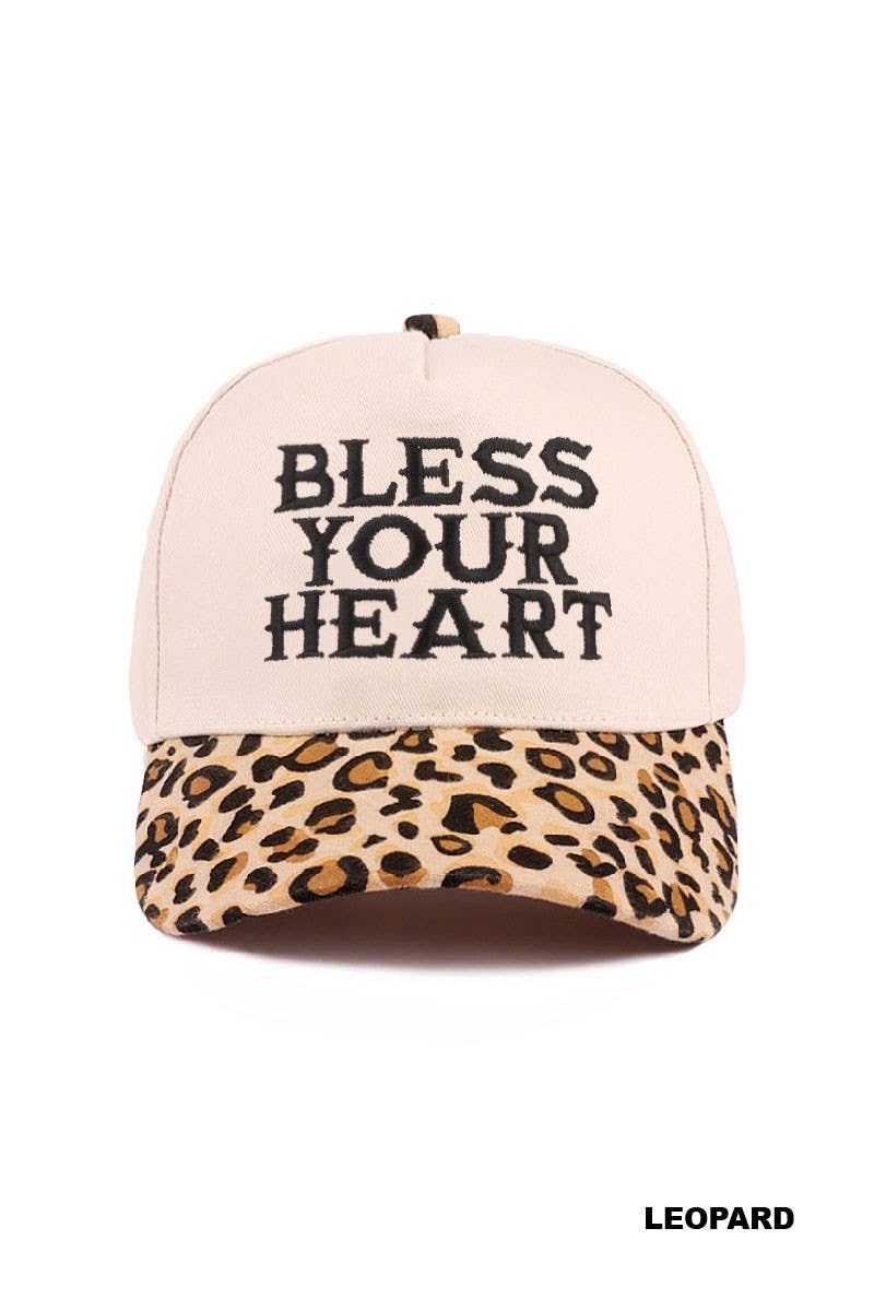 Bless Your Heart Two Tone Canvas Cotton Cap: CAMO
