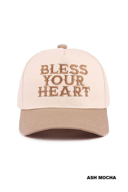 Bless Your Heart Two Tone Canvas Cotton Cap: CAMO