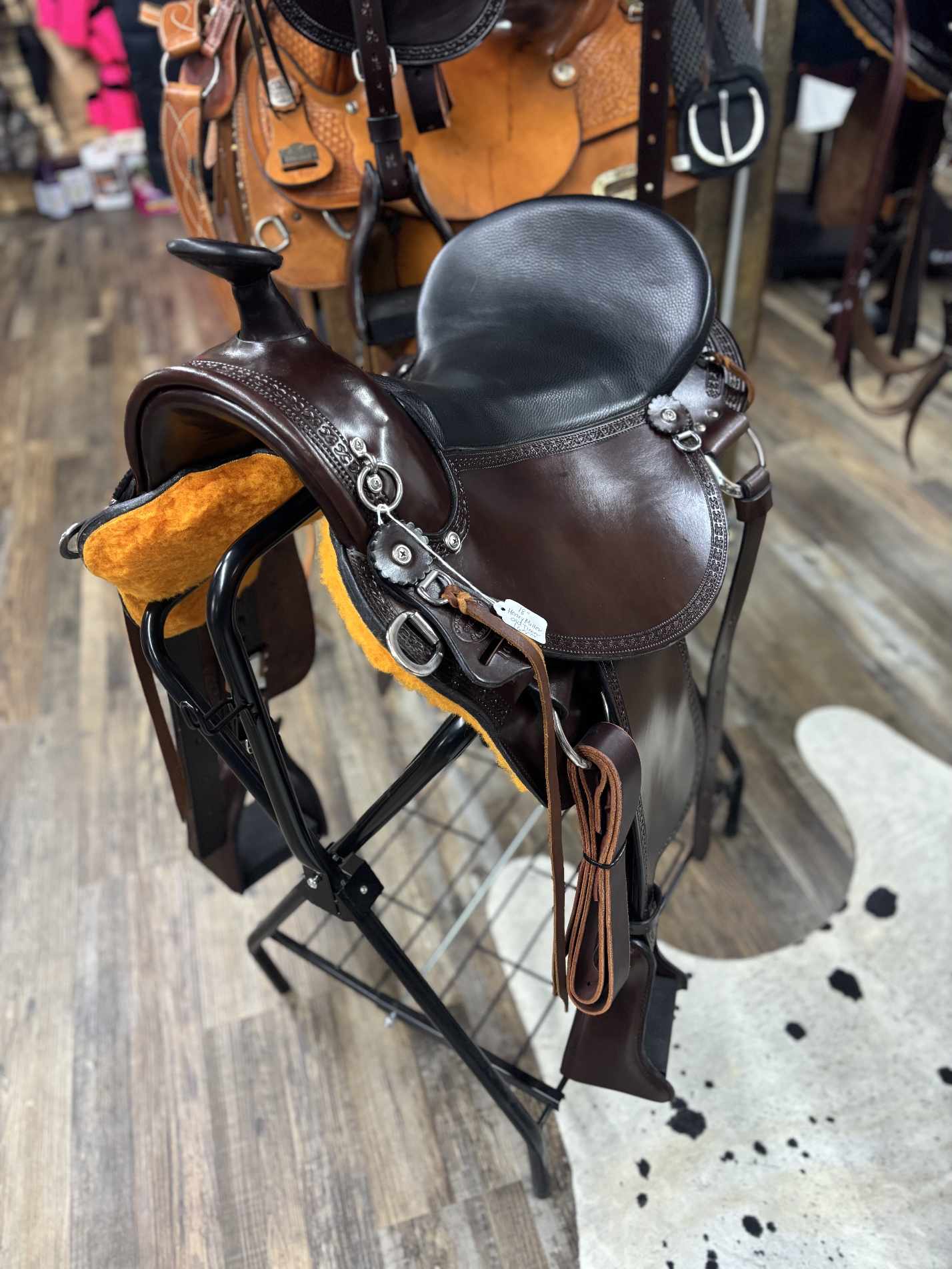 The Old Timer Henry Miller Handcrafted Custom Amish Made Saddle 18"