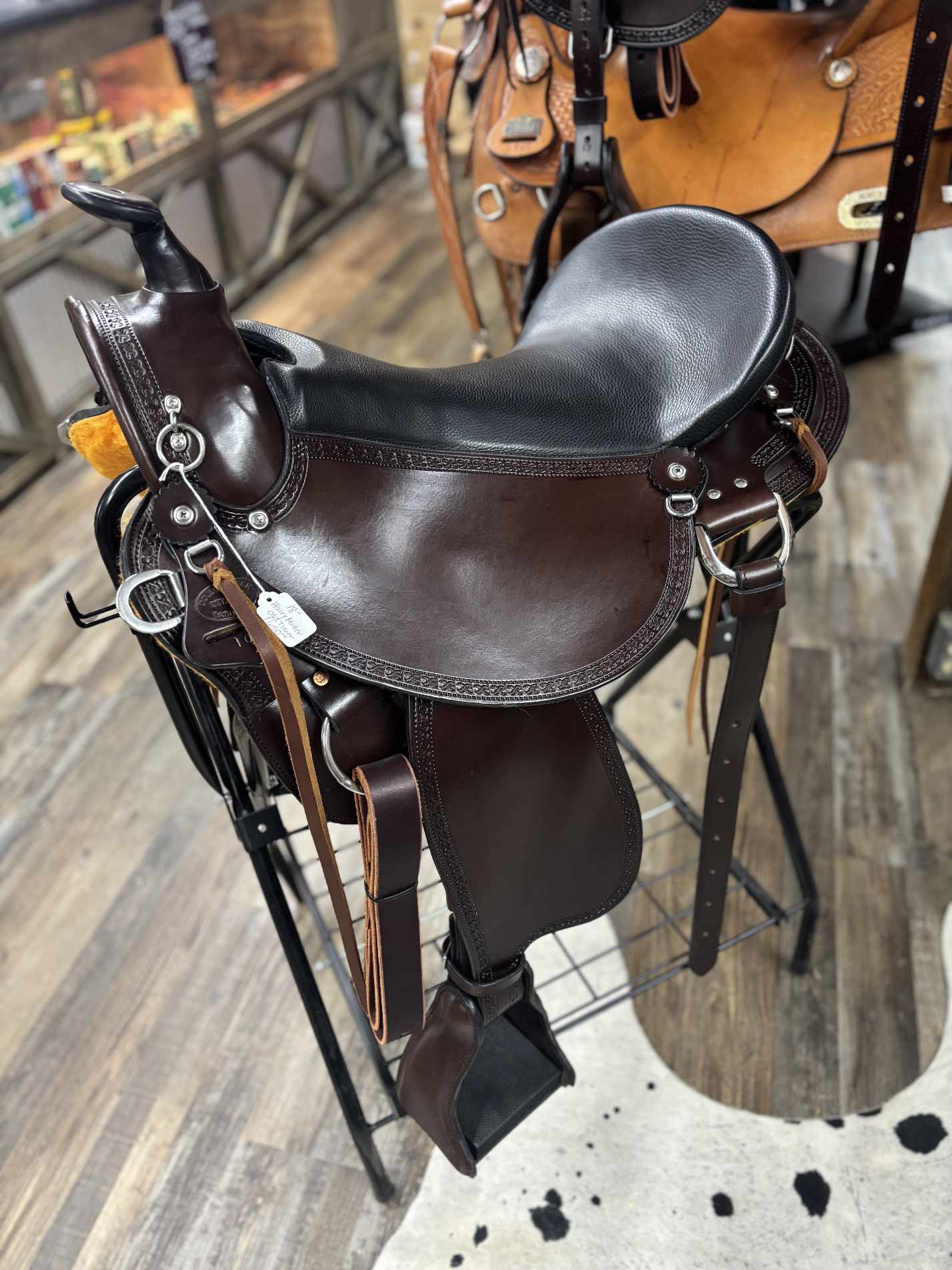 The Old Timer Henry Miller Handcrafted Custom Amish Made Saddle 18"