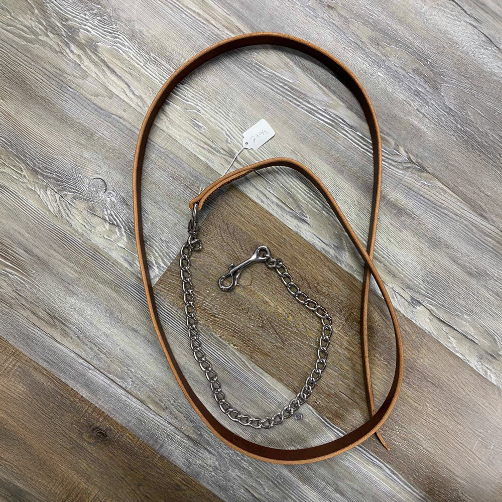 Amish Made Leather Lead Rope w/ Nose Chain