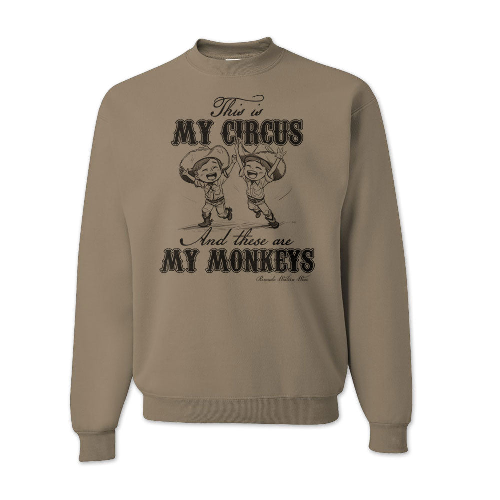 MY CIRCUS MY MONKEYS Western Adult Unisex Sweatshirt