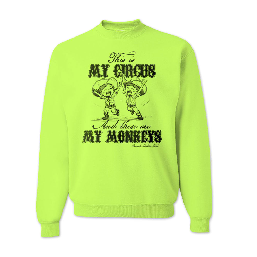 MY CIRCUS MY MONKEYS Western Adult Unisex Sweatshirt