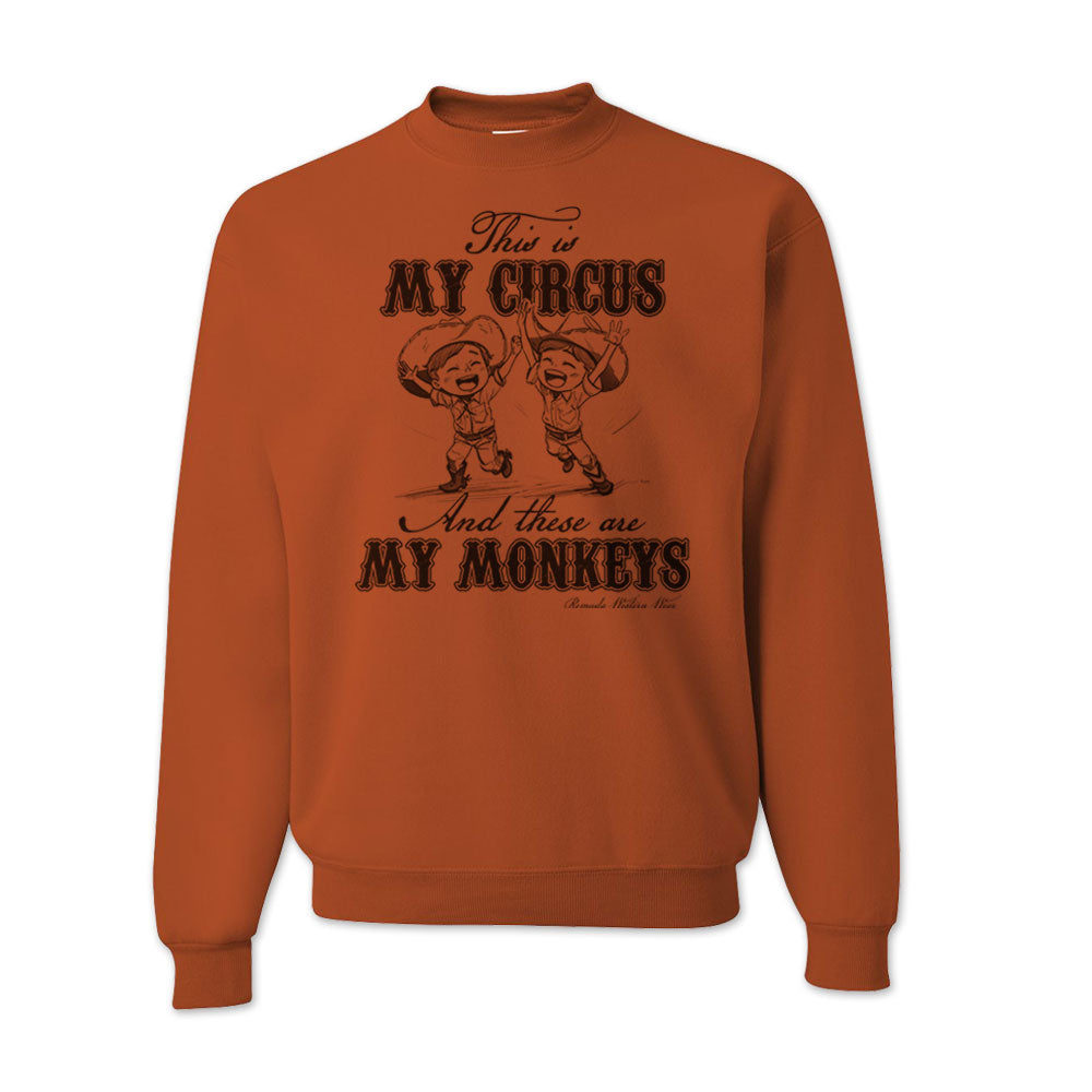 MY CIRCUS MY MONKEYS Western Adult Unisex Sweatshirt