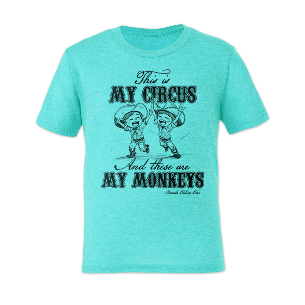 MY CIRCUS MY MONKEYS Adult Unisex Western Tee T-Shirt