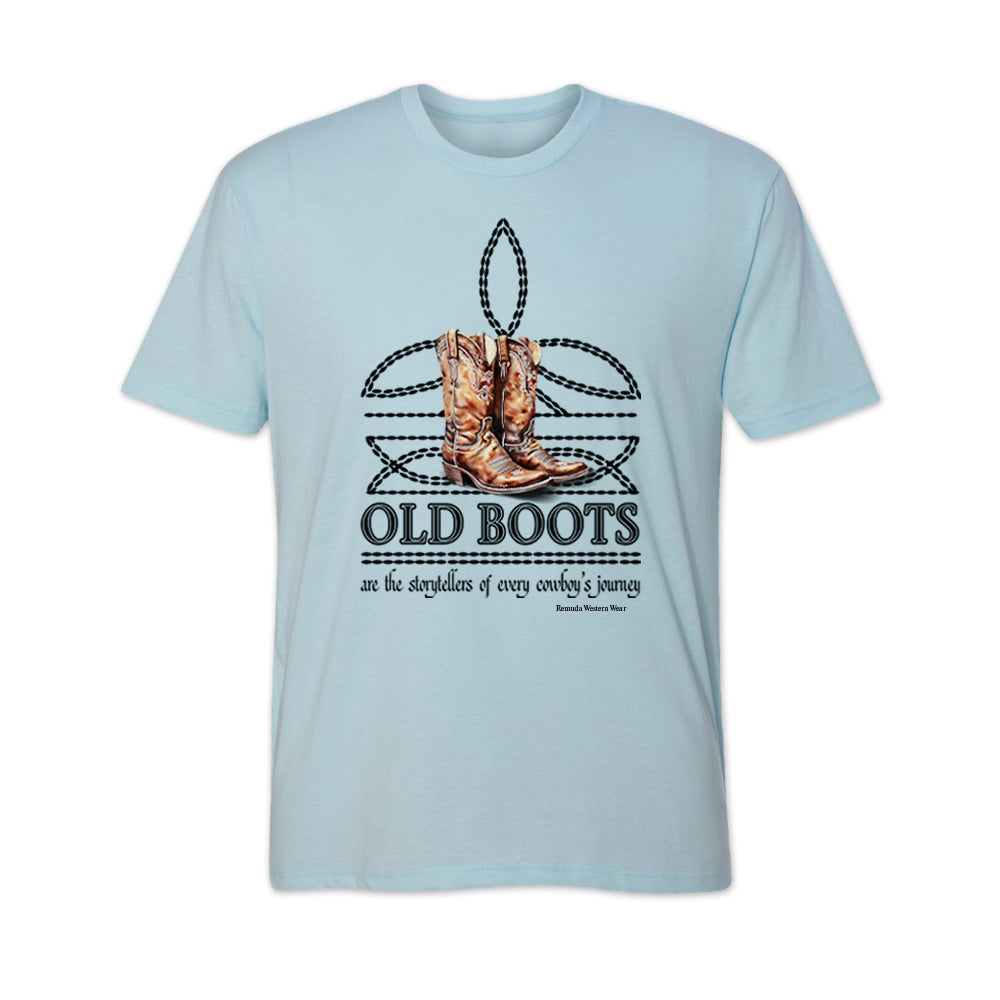 OLD BOOTS Cowboy Adult Mens Boot Stitch Tee