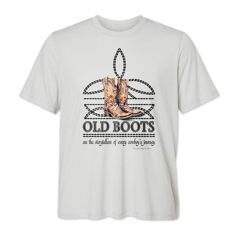 OLD BOOTS Cowboy Adult Mens Boot Stitch Tee