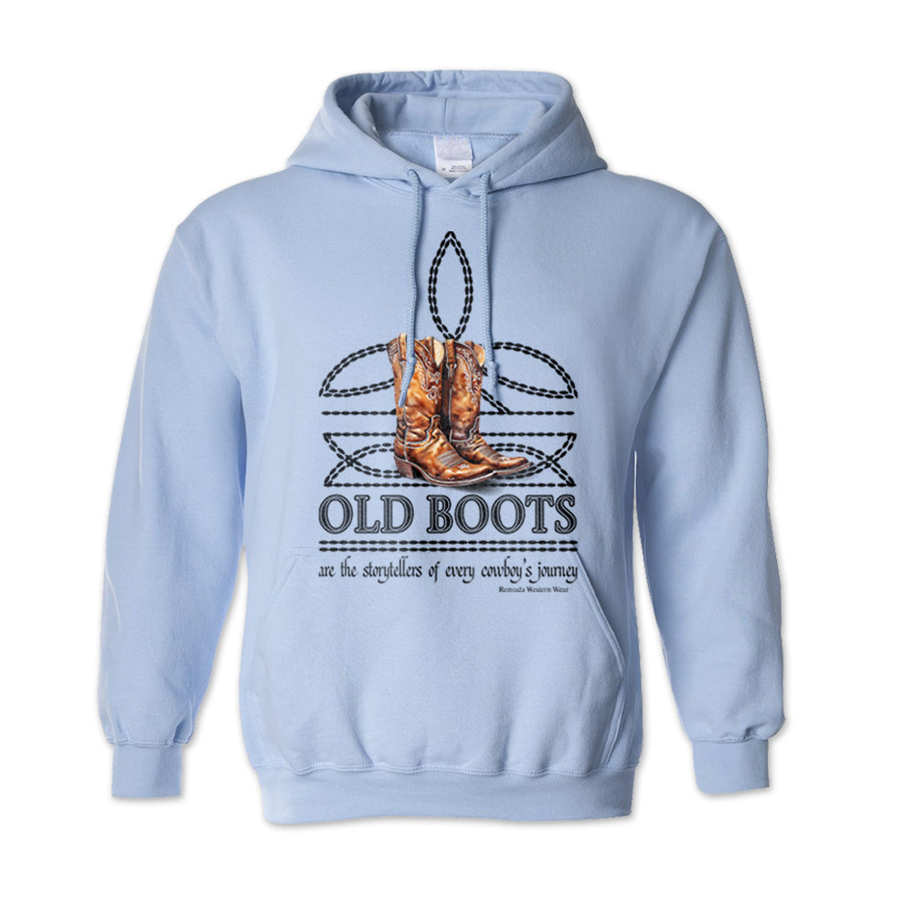 OLD BOOTS Cowboy Adult Men's Western Pullover Hoodie