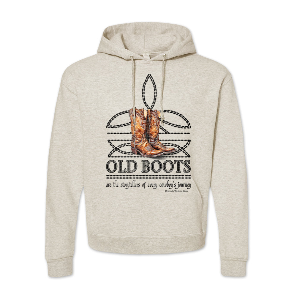 OLD BOOTS Cowboy Adult Men's Western Pullover Hoodie