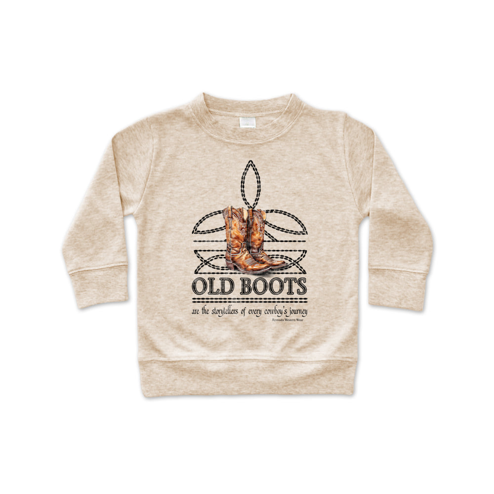 OLD BOOTS Cowboy Boot Stitch Western Infant Pullover