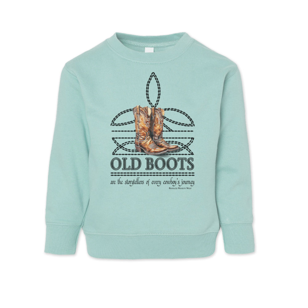 OLD BOOTS Boot Stitch Cowboy Toddler Western Sweatshirt