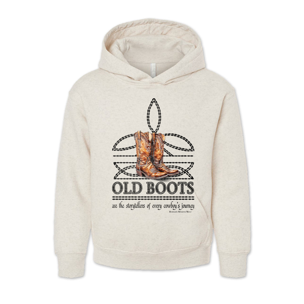 OLD BOOTS Boot Stitch Cowboy Youth Western Pullover Hoodie