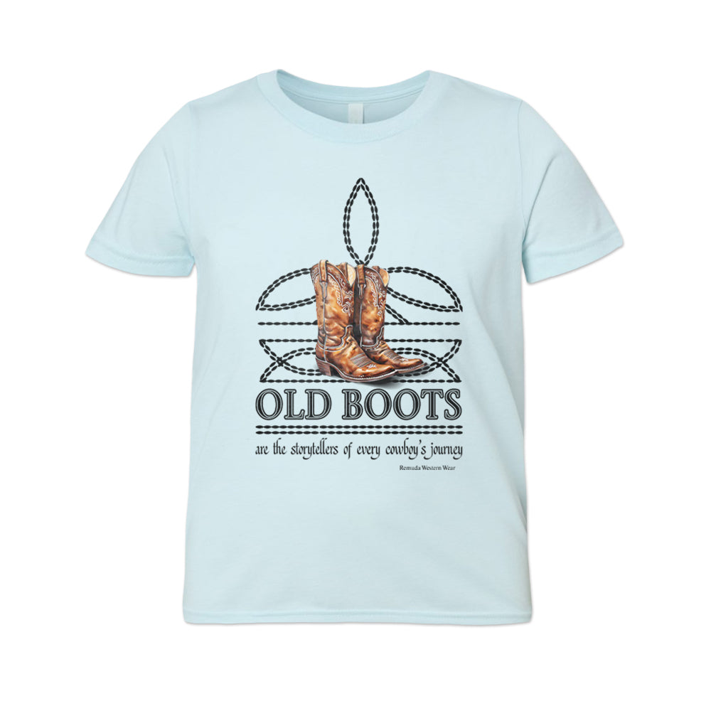 OLD BOOTS Cowboy Boot Stitch Youth Western Tee