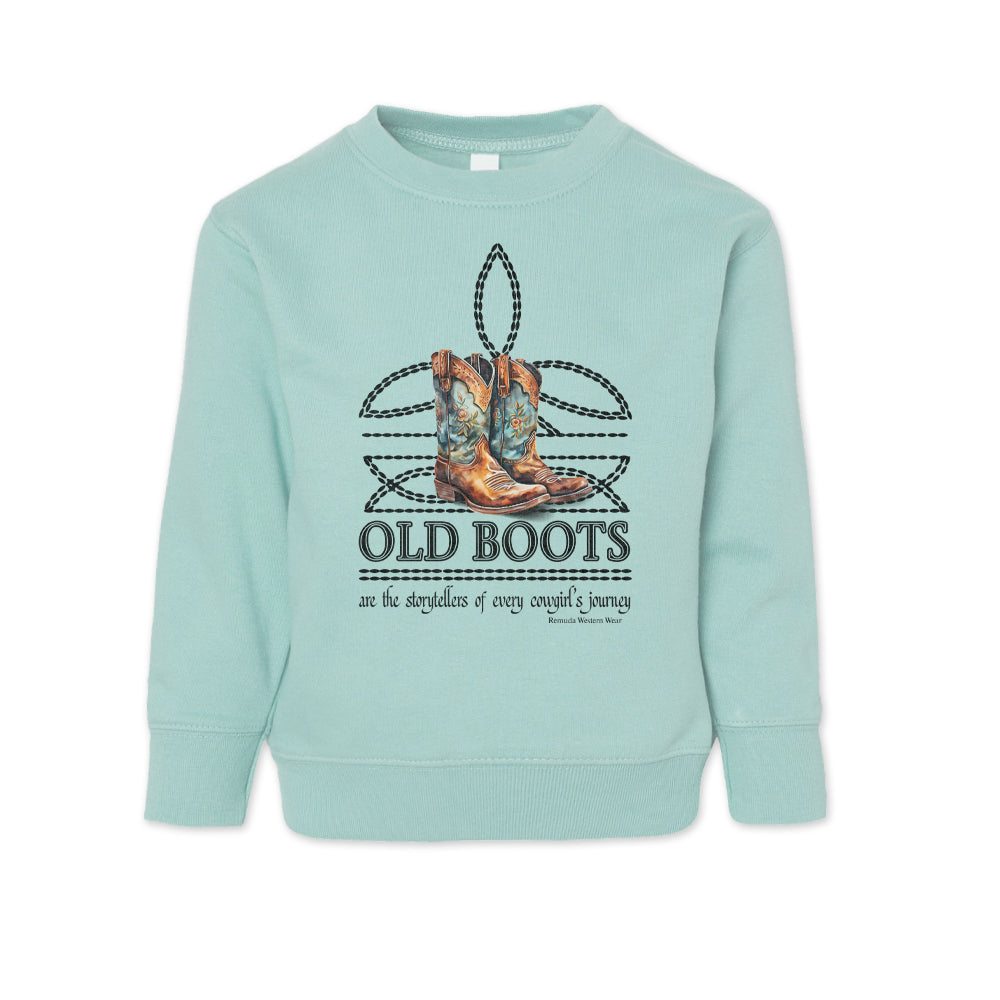 OLD BOOTS Boot Stitch Cowgirl Toddler Western Sweatshirt