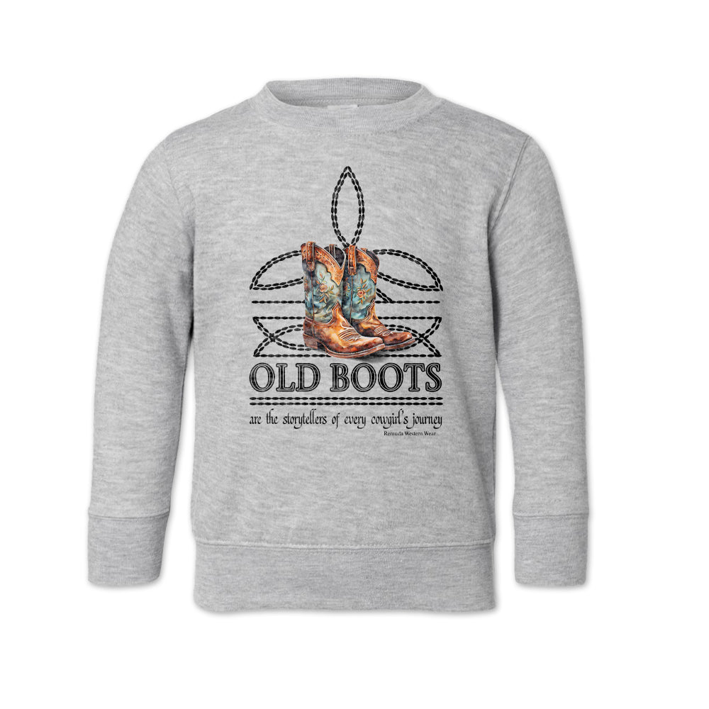 OLD BOOTS Boot Stitch Cowgirl Toddler Western Sweatshirt