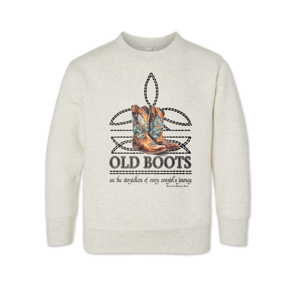 OLD BOOTS Boot Stitch Cowgirl Toddler Western Sweatshirt