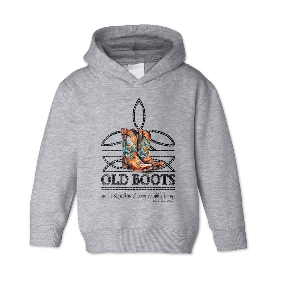 Old Boots - Boot Stitch Cowgirl Toddler Pullover Hoodie