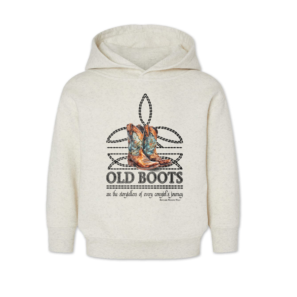 Old Boots - Boot Stitch Cowgirl Toddler Pullover Hoodie