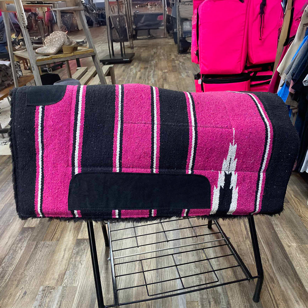 Rugged Ride Hot Pink 32 x 32 Western Saddle Blanket Pad