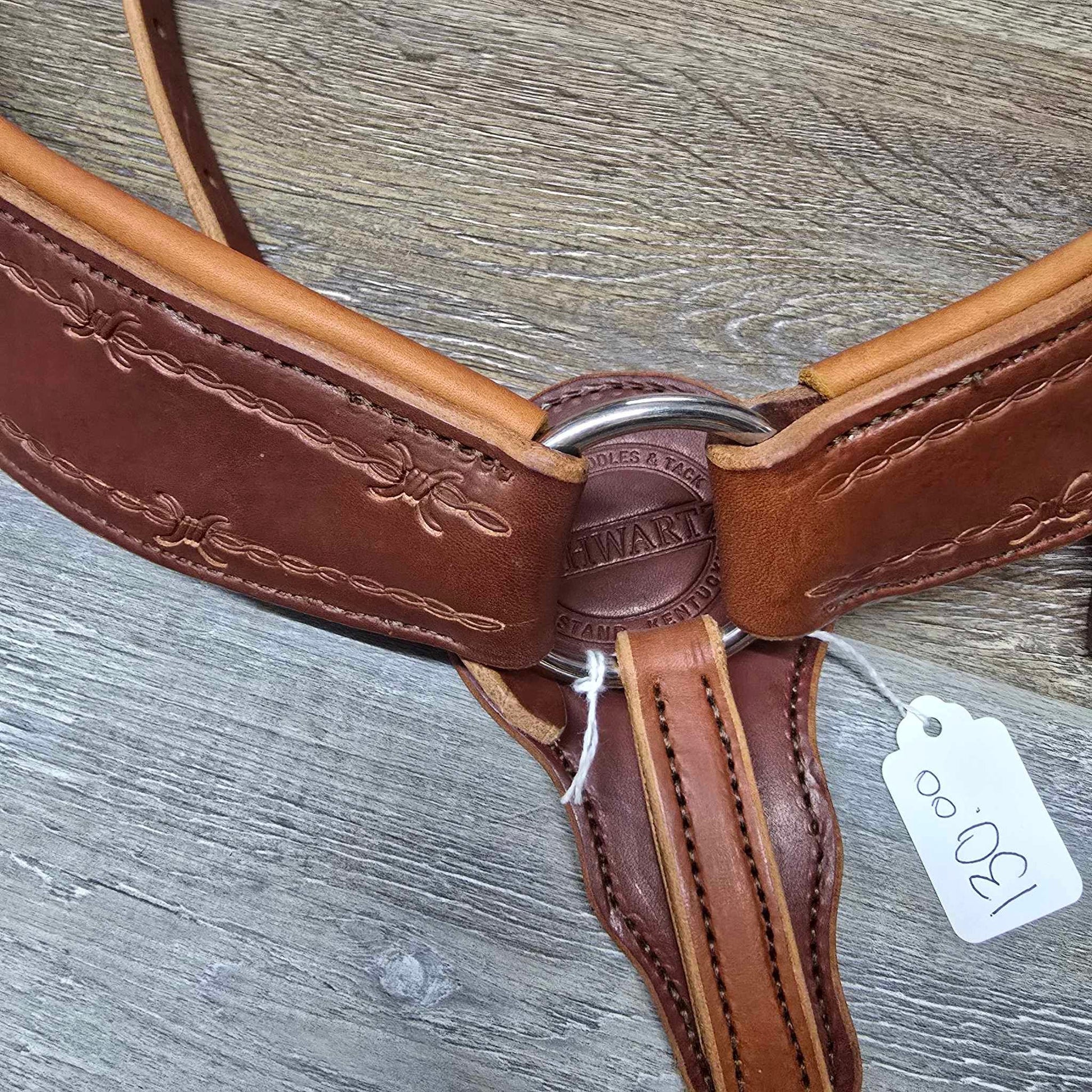 Schwartz Leather Barbed Wire Breast Collar - Assorted Colors
