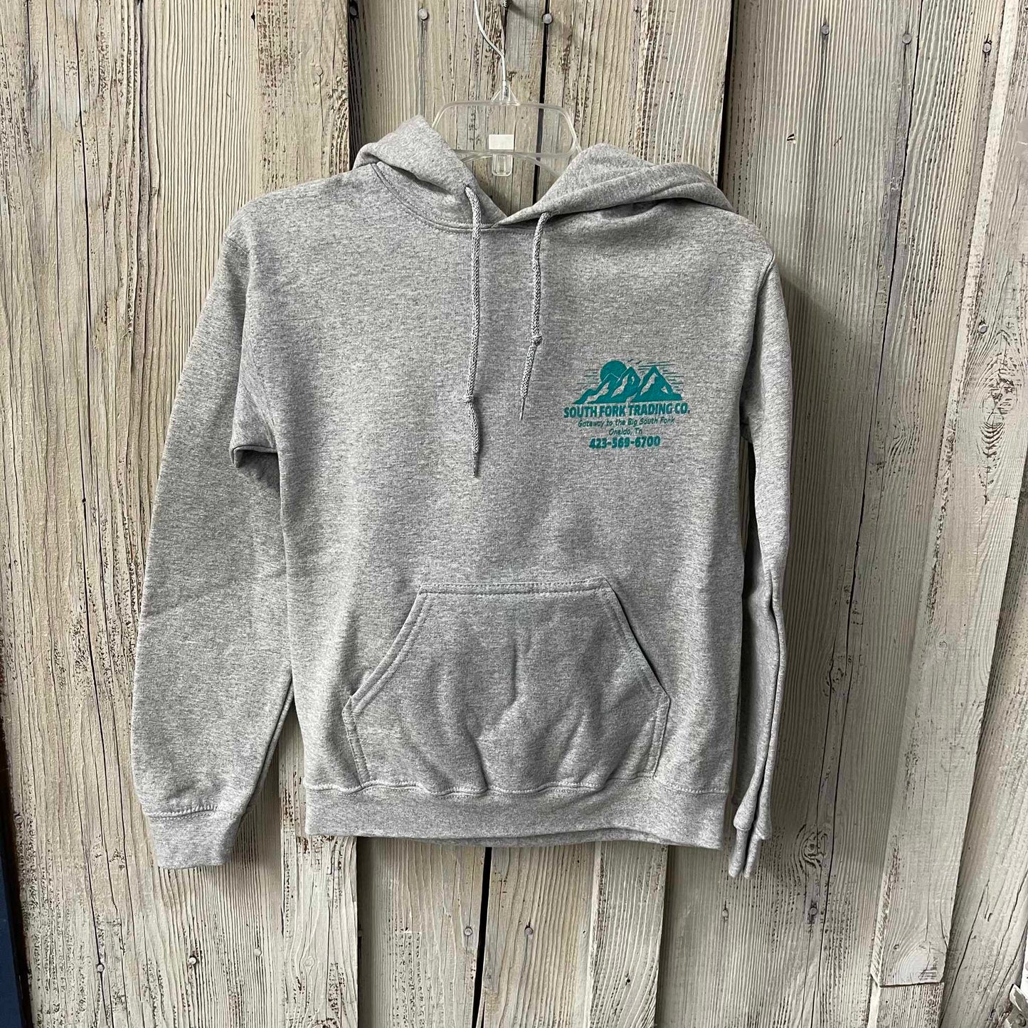 South Fork Trading Co Adult Unisex Western Pullover Hoodie Turquoise SFTC Logo