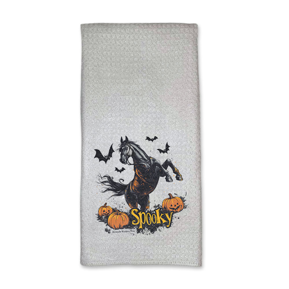 SPOOKY Western Horse Kitchen Halloween Hand Towel Set