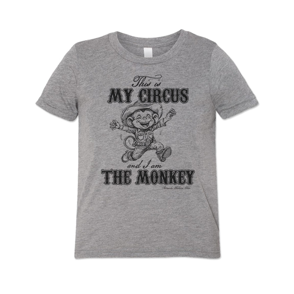 This Is My Circus And I Am The Monkey Youth Tee Grey Triblend